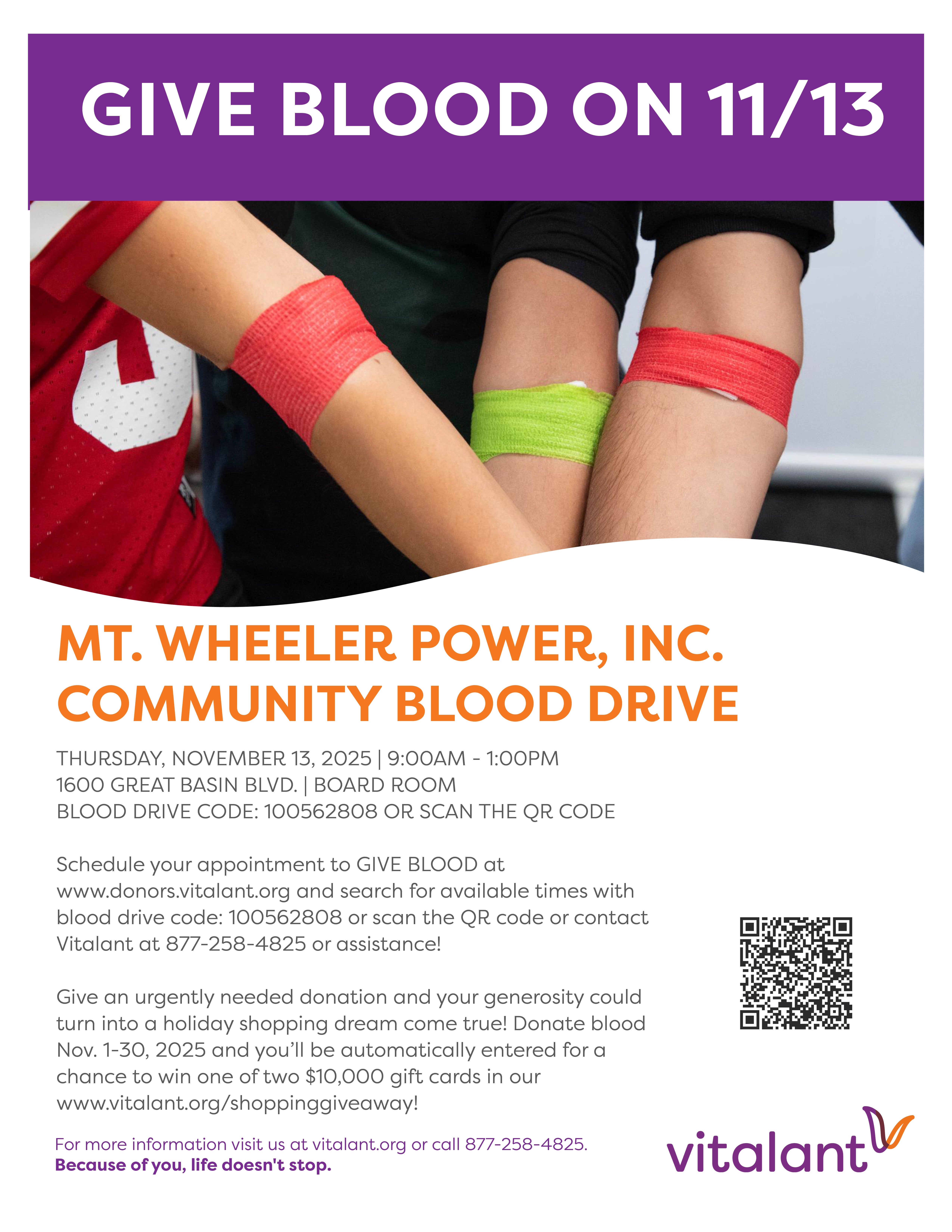 Blood Drive Flyer with QR Code
