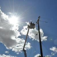 lineman working on a pole